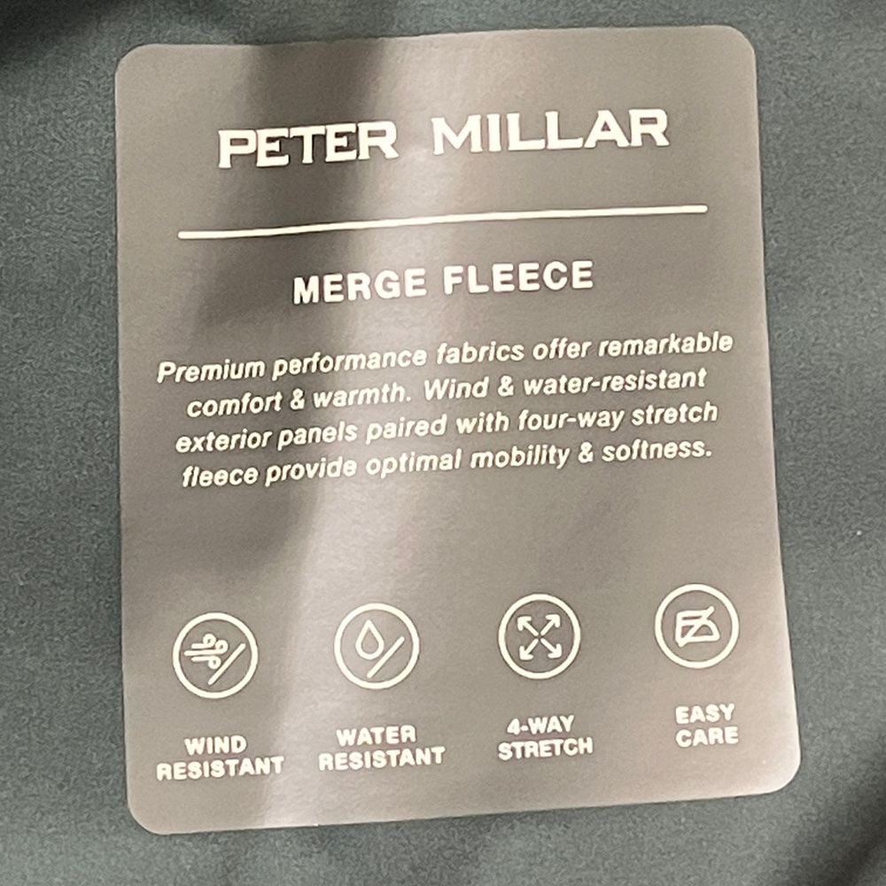 Peter Millar Merge Hybrid Fleece Jacket In Nordic Pine Size XL - Picture 8 of 10